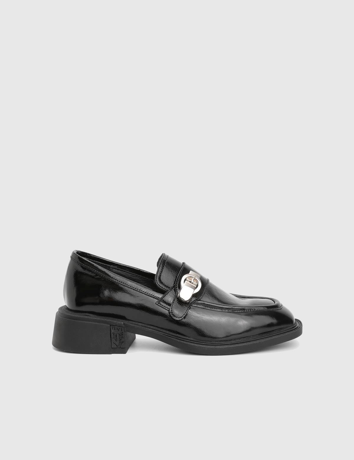 Liadan Black Patent Leather Women's Loafer
