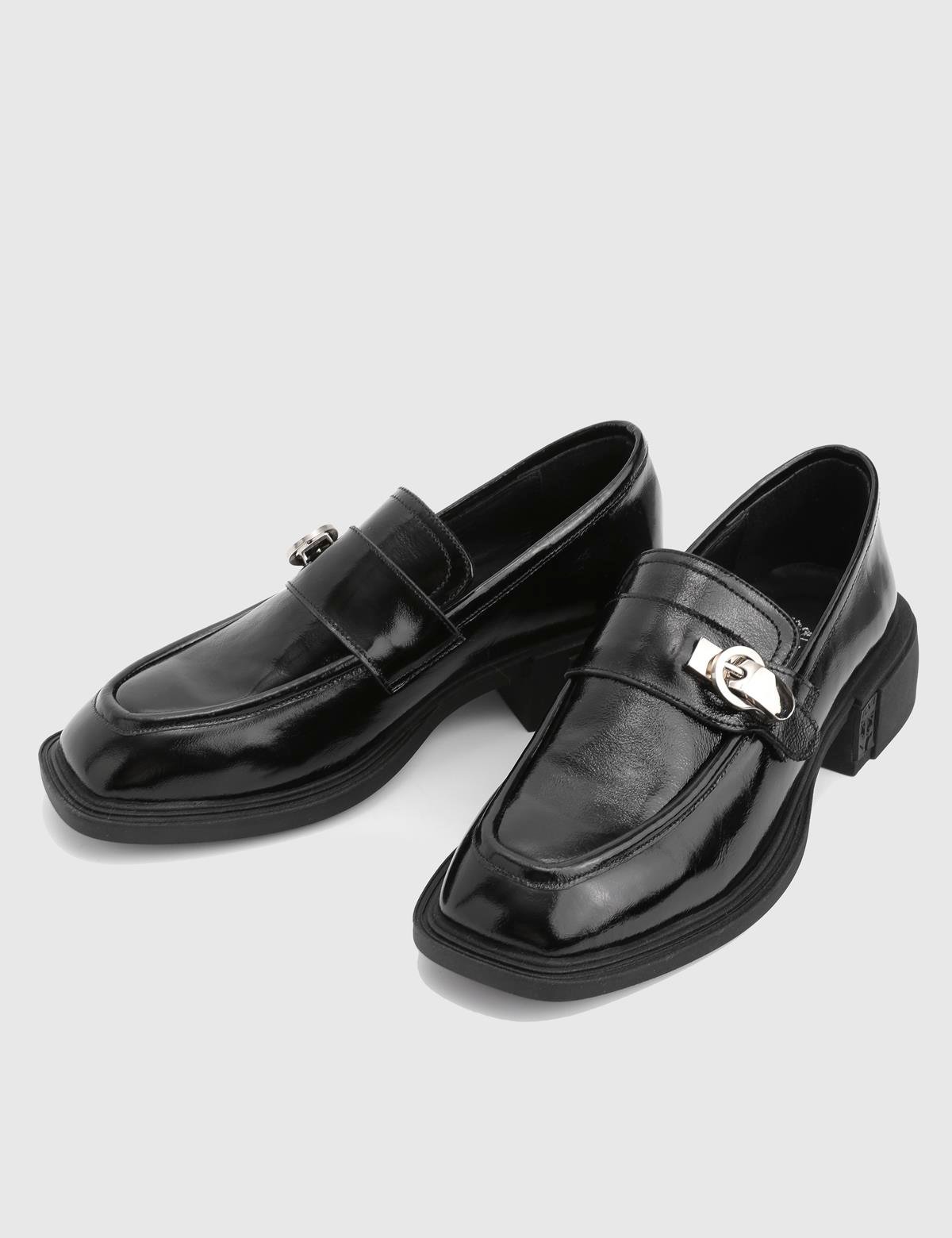 Liadan Black Patent Leather Women's Loafer