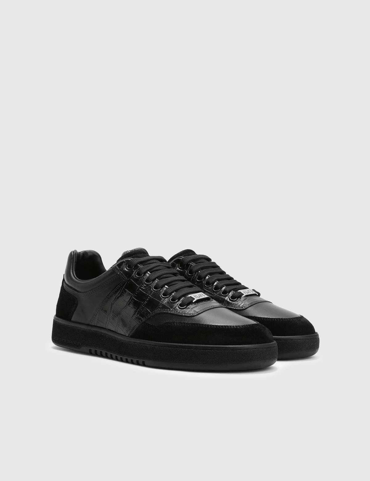 Lionel Black Crocodile Leather Men's Sneaker