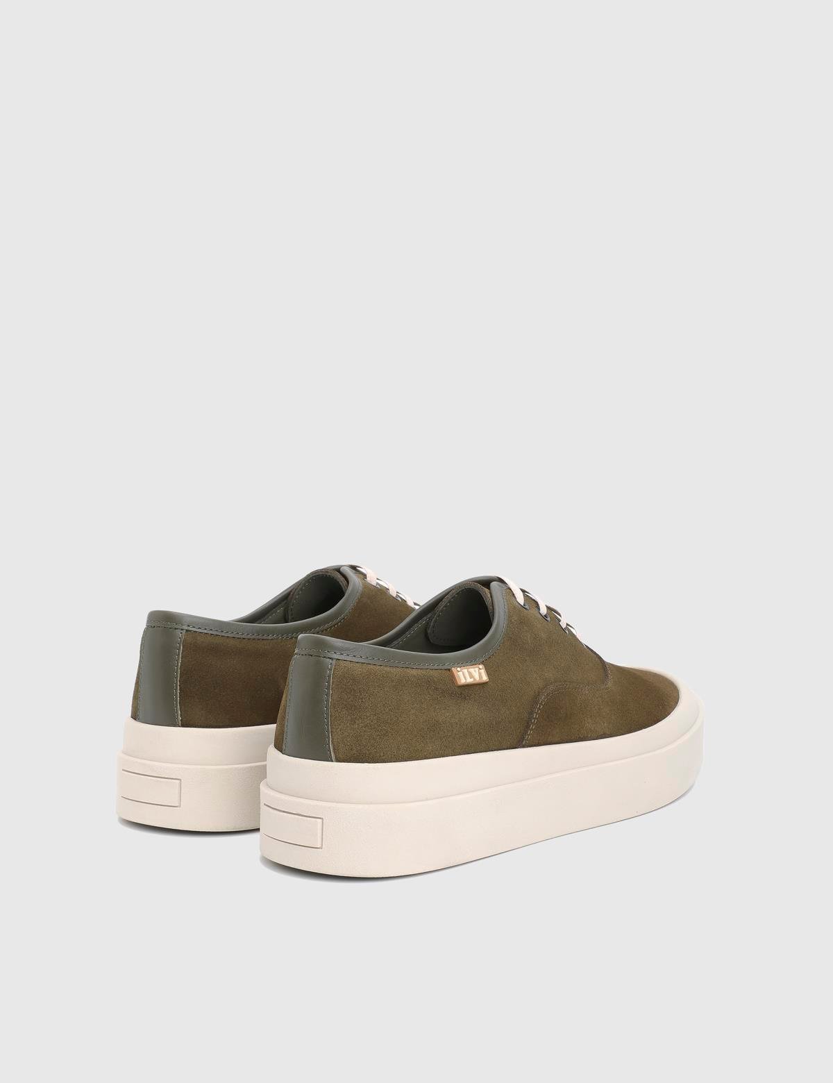 Löbe Khaki Suede Leather Men's Sneaker
