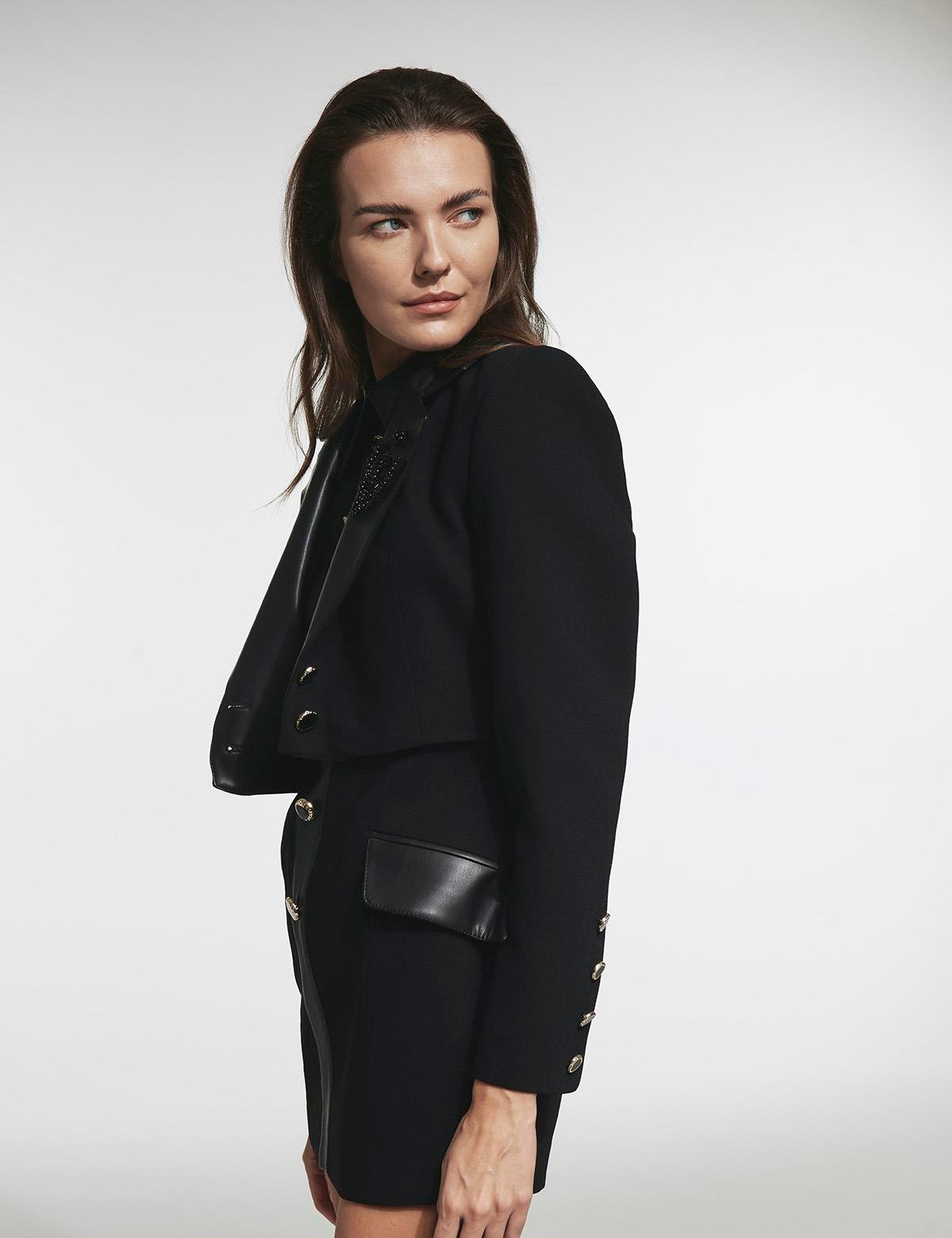 Loıza Black Women's Crop Jacket