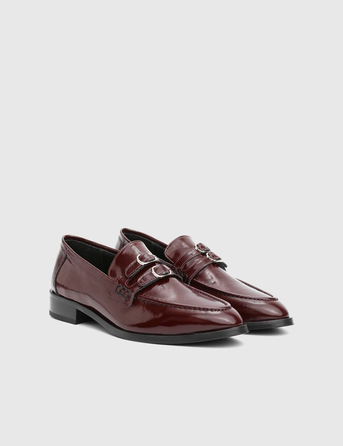 Lorayn Burgundy Patent Leather Women's Loafer