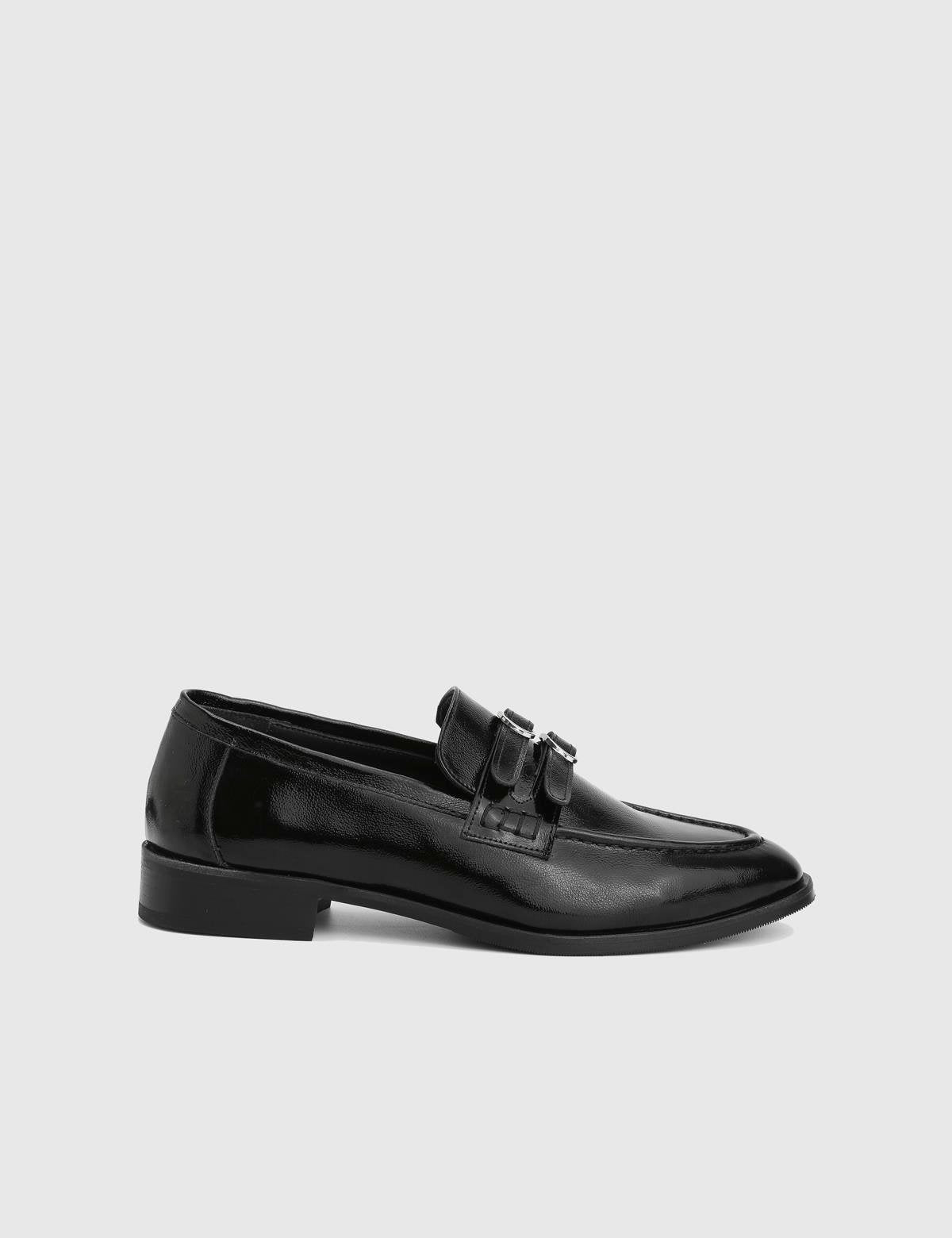 Lorayn Black Patent Leather Women's Loafer