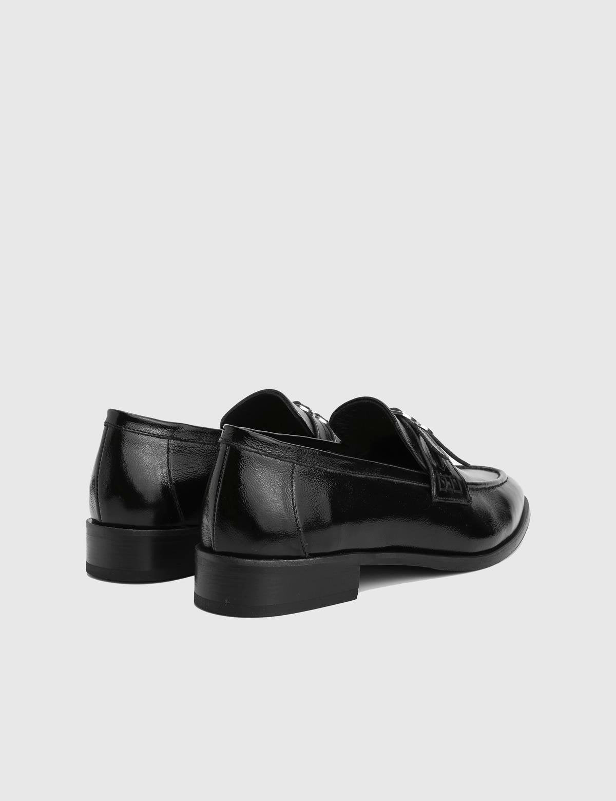 Lorayn Black Patent Leather Women's Loafer