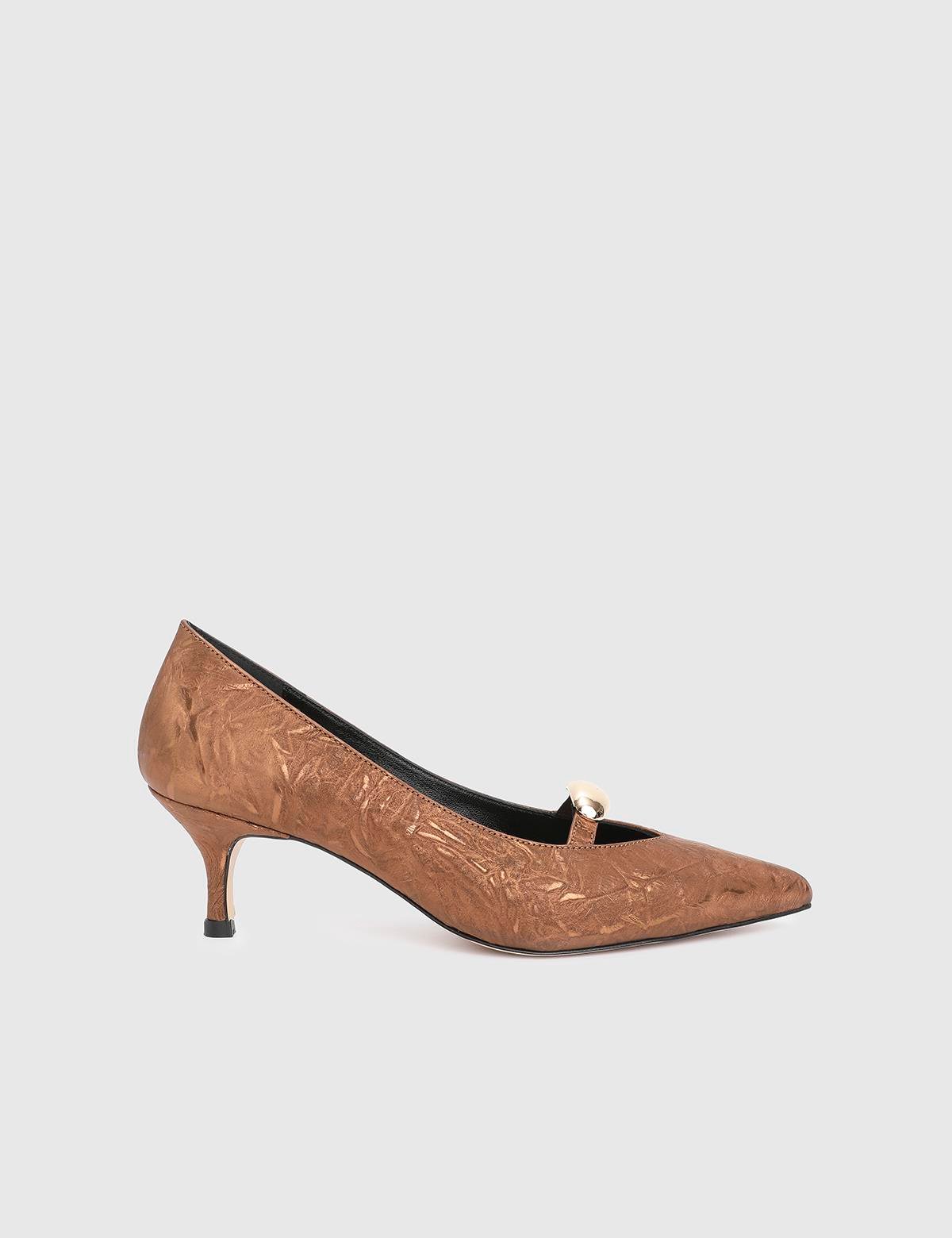 Lucida Bronze Leather Fabric Women's Pump