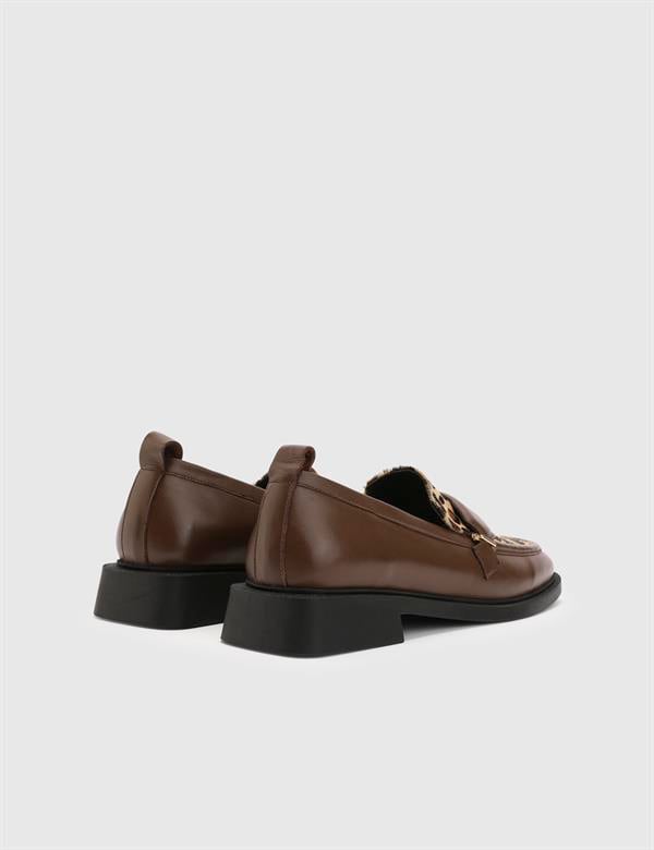 Luna Brown Leather Women's Loafer