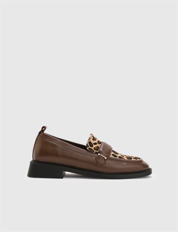 Luna Brown Leather Women's Loafer
