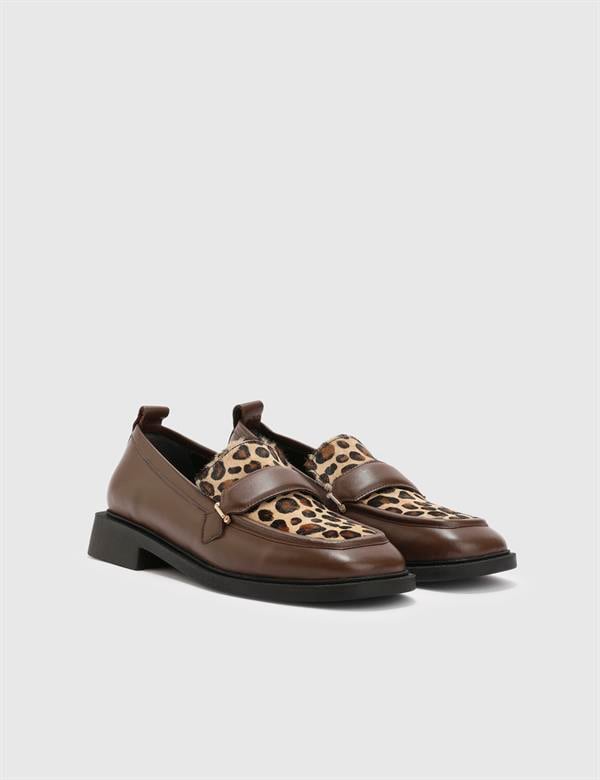 Luna Brown Leather Women's Loafer