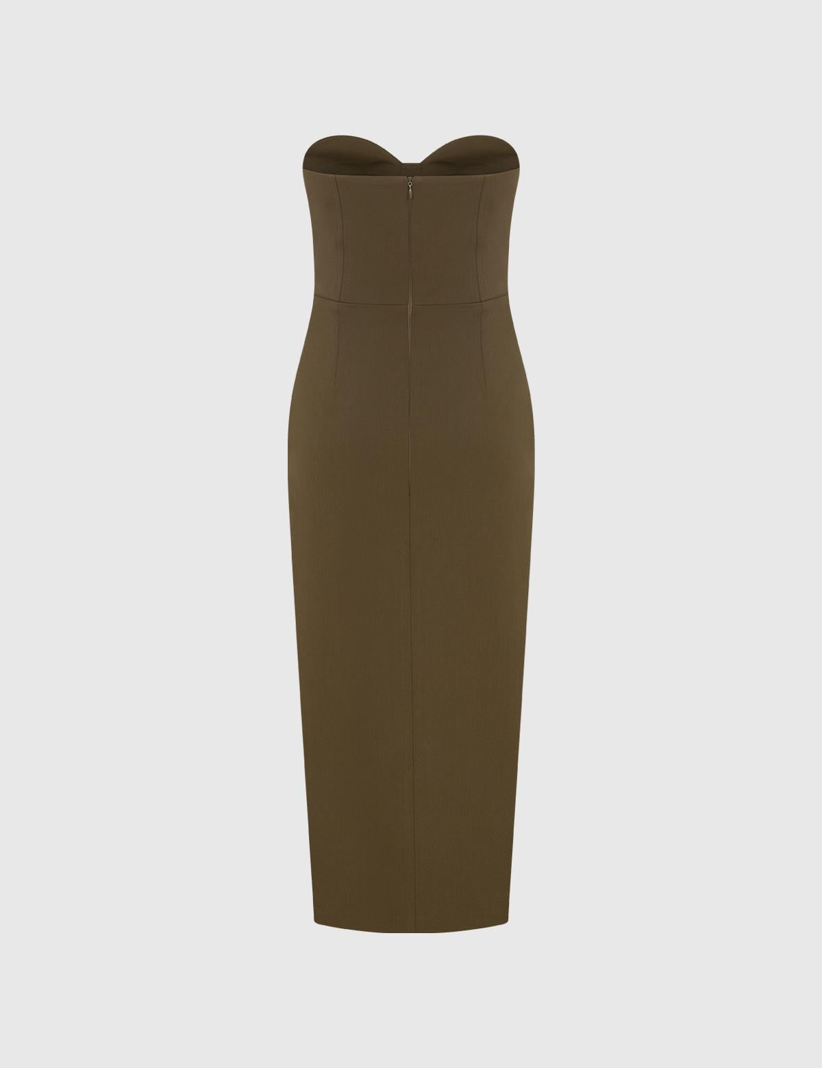 Madeliene Khaki Women's Dress