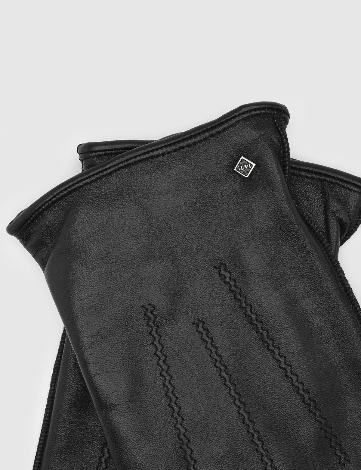 Mahoney Black Men's Leather Gloves