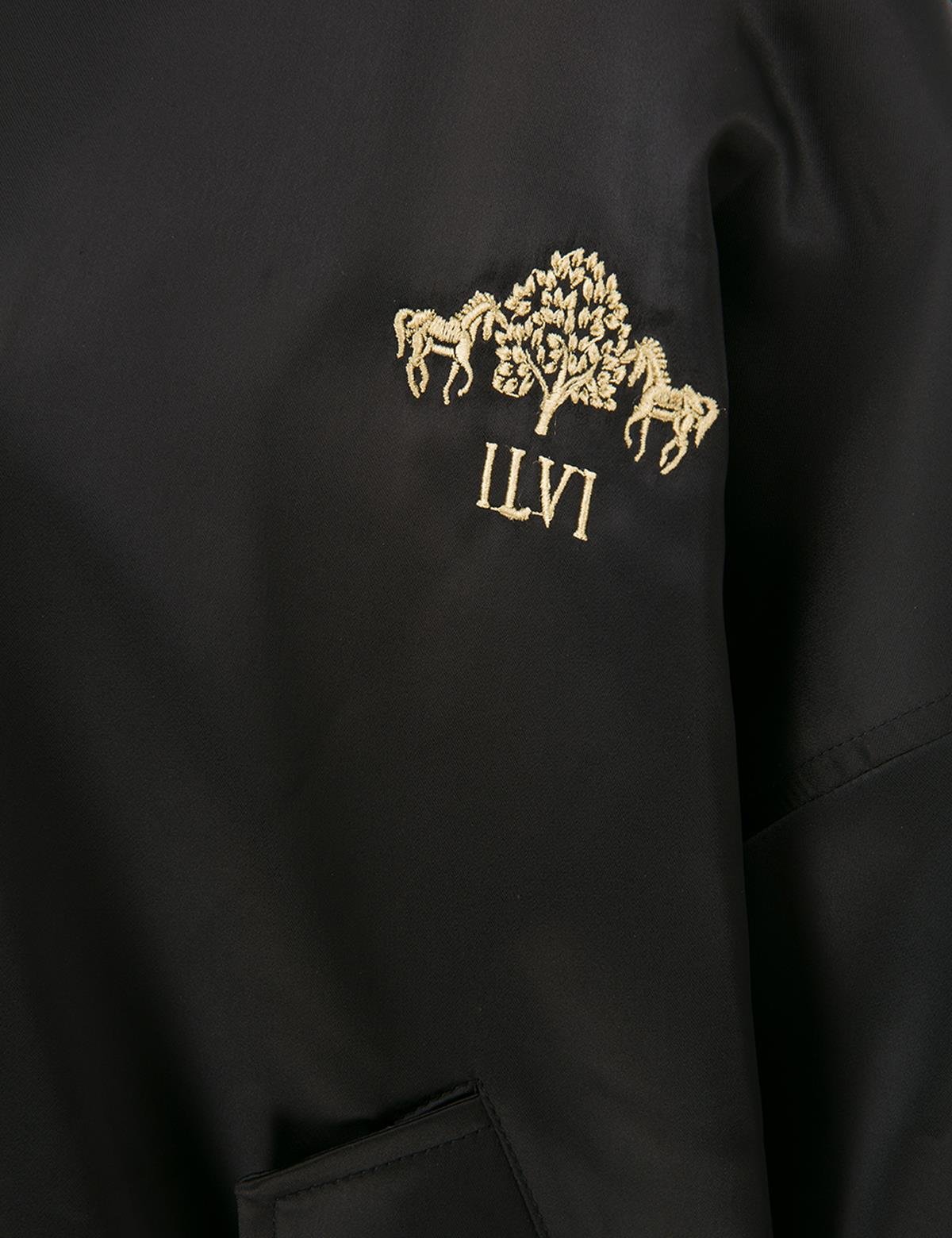 Marinda Black Satin Women's Bomber Jacket