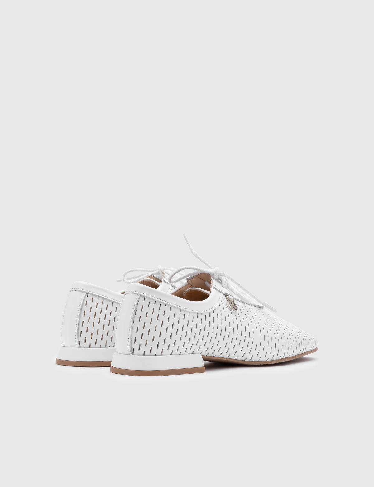 Marleen Oxford für Damen aus weißem Leder 