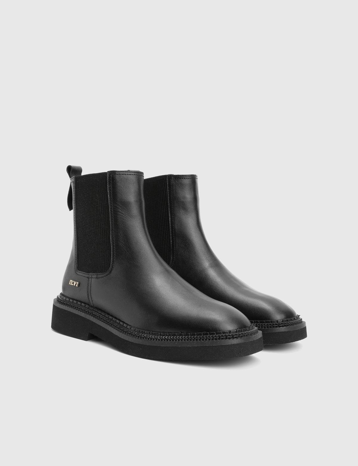 Matew Black Leather Women's Boot