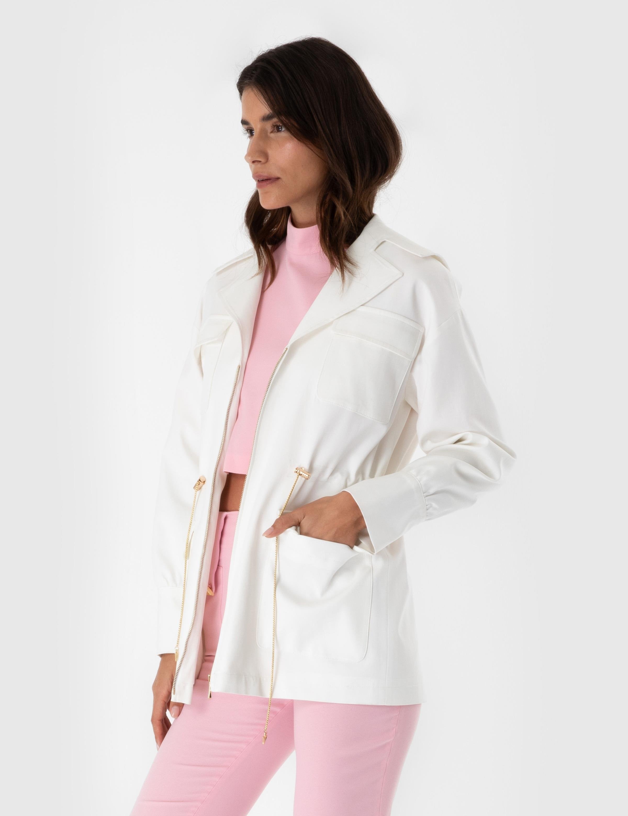 Matia White Women's Trench Coat