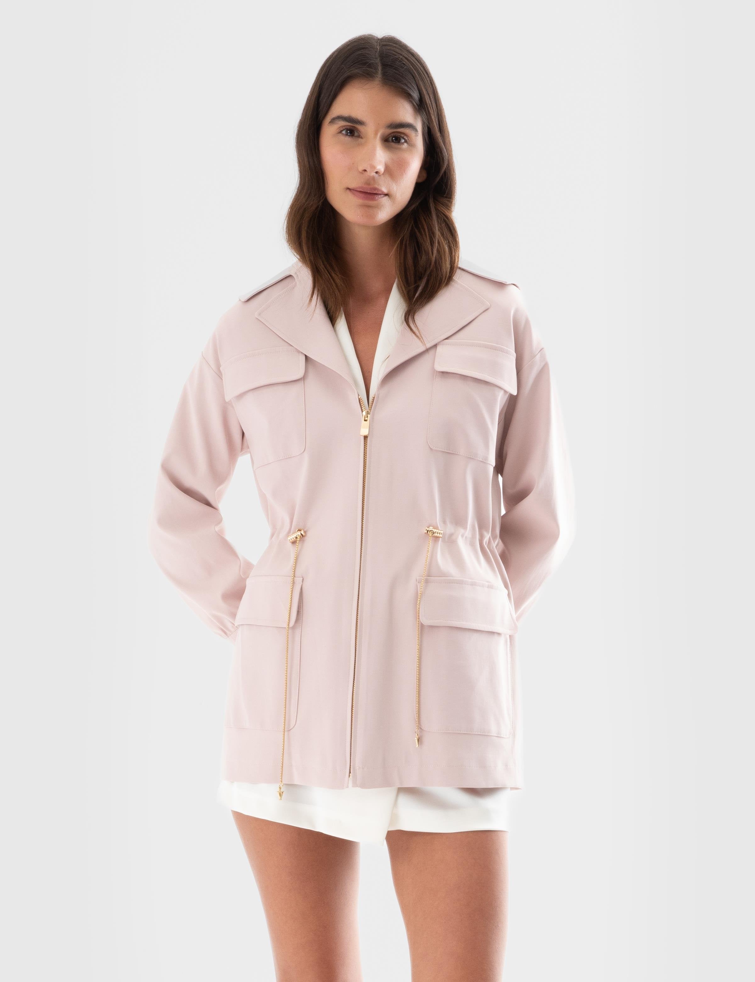 Matia Powder Pink Women's Trench Coat