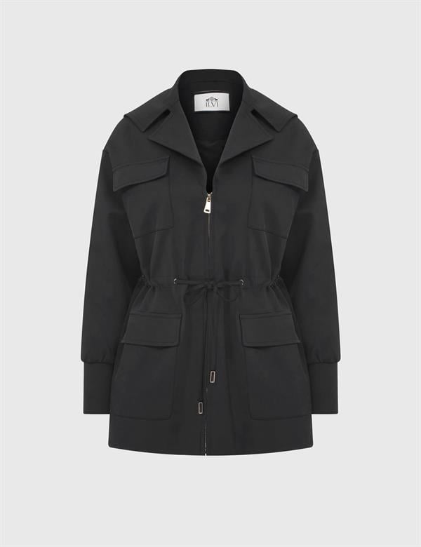 Matia Black Women's Trench Coat