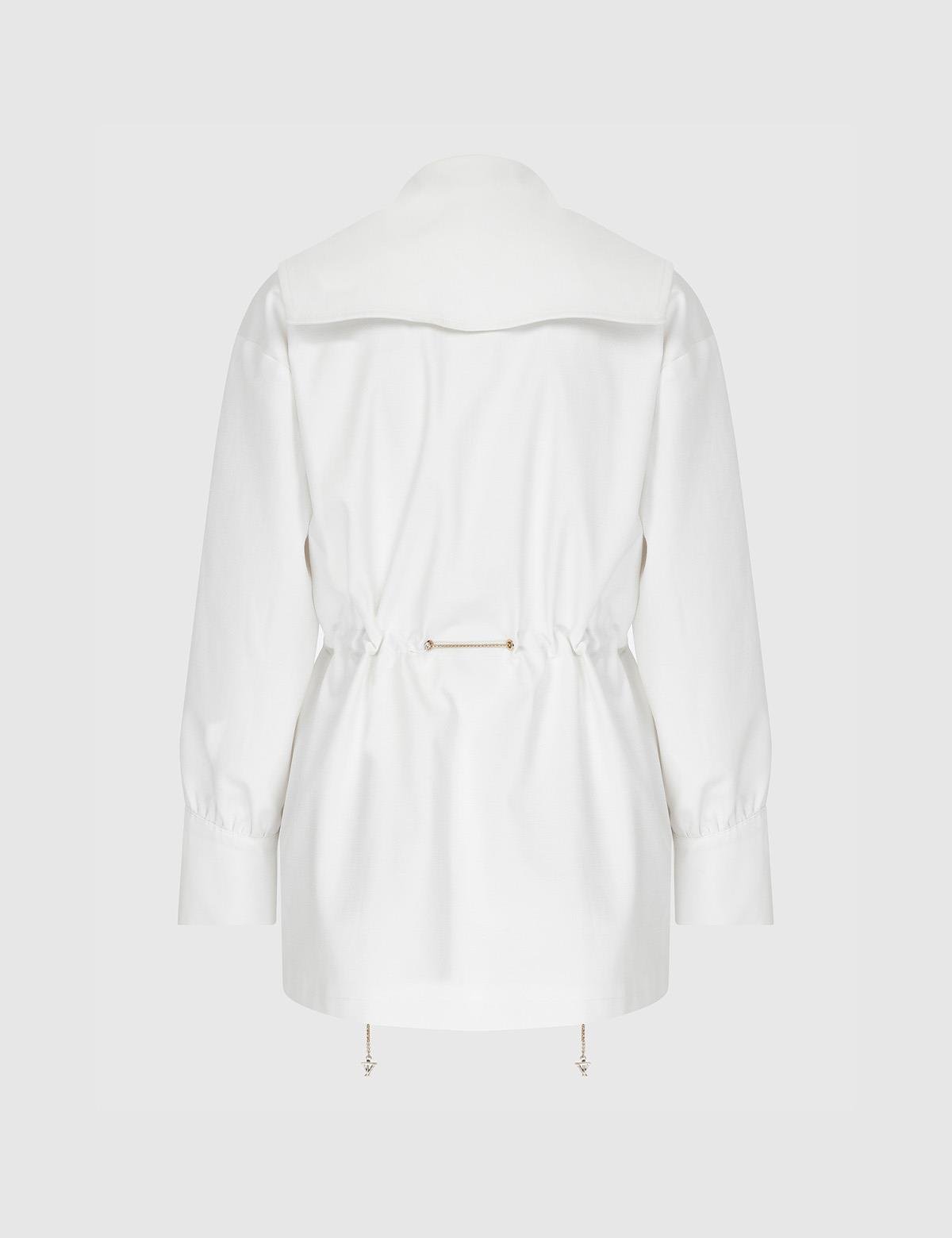 Matia White Women's Trench Coat