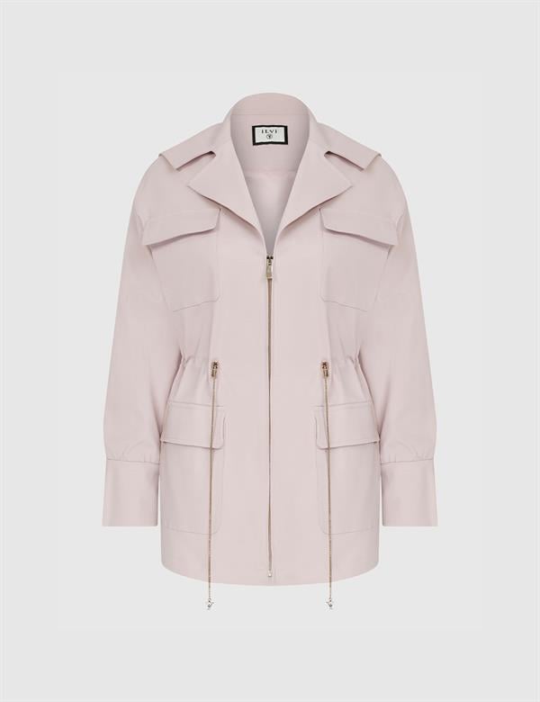 Matia Powder Pink Women's Trench Coat