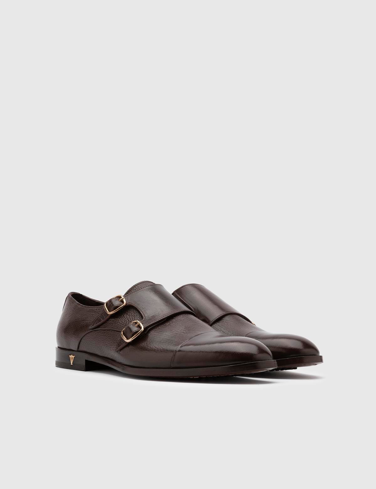 Mauri Brown Buffalo-Deer Leather Men's Monk Shoe