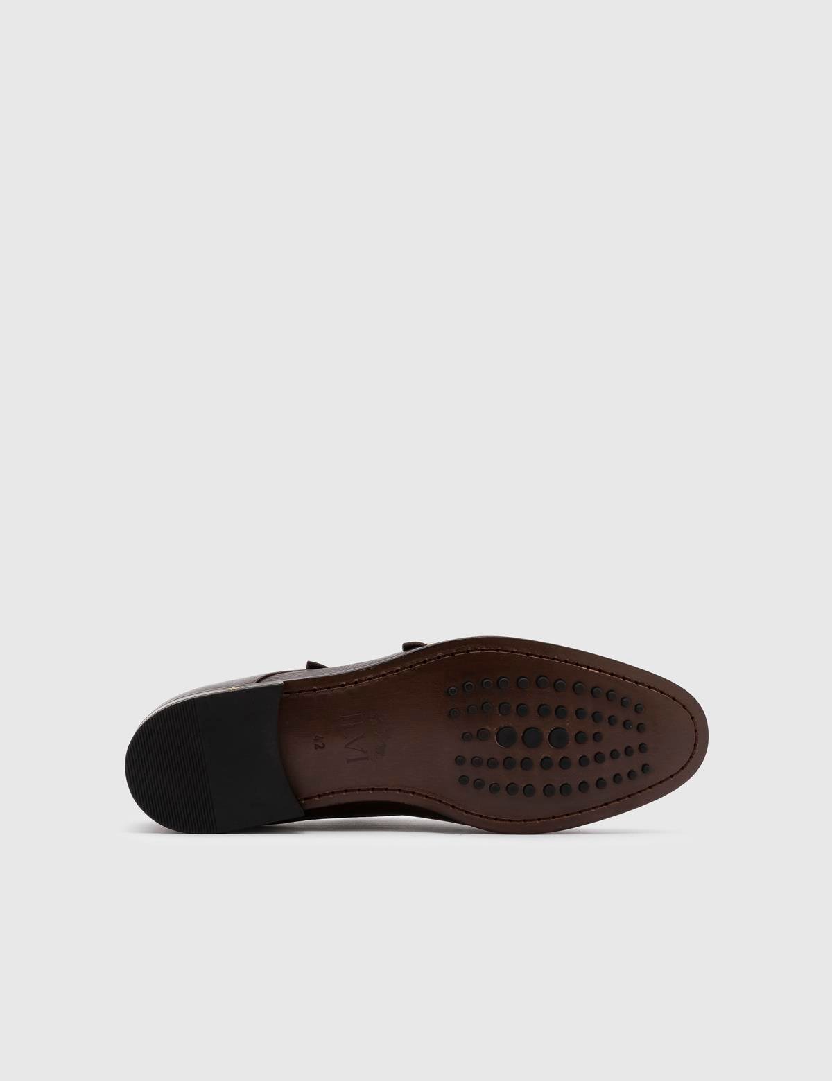 Mauri Brown Buffalo-Deer Leather Men's Monk Shoe