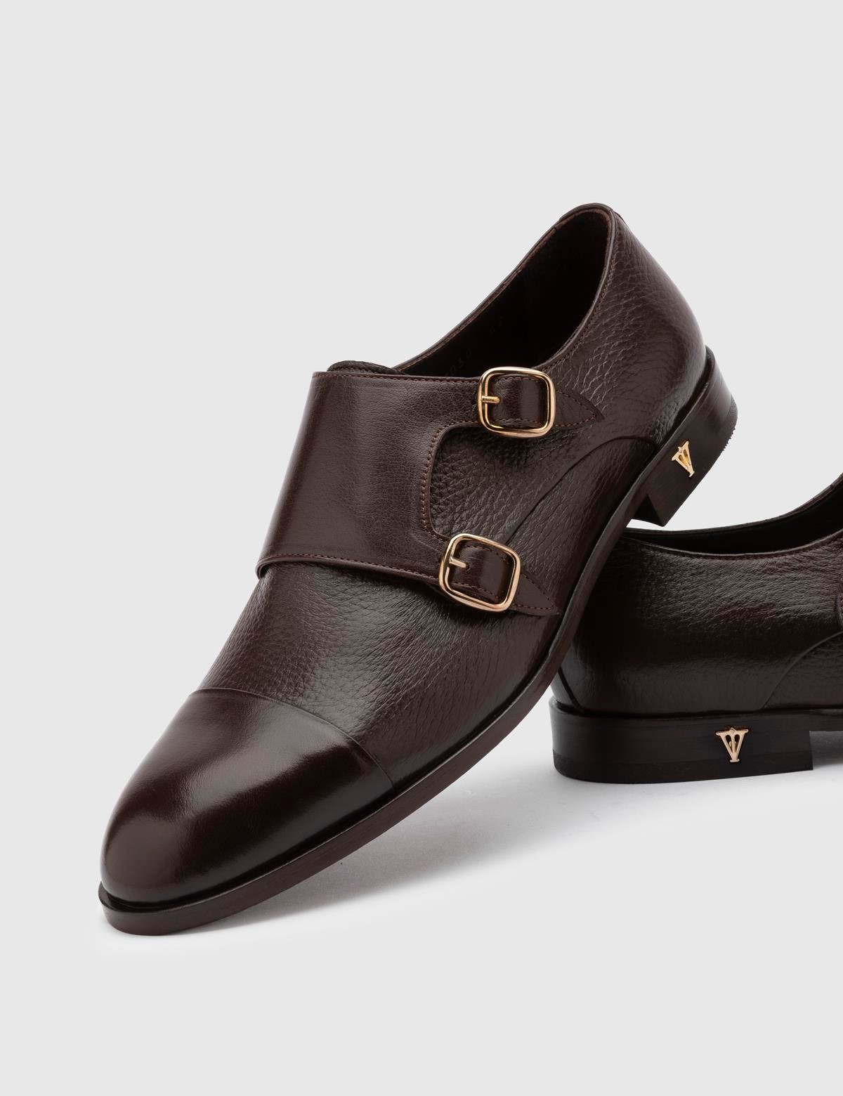 Mauri Brown Buffalo-Deer Leather Men's Monk Shoe