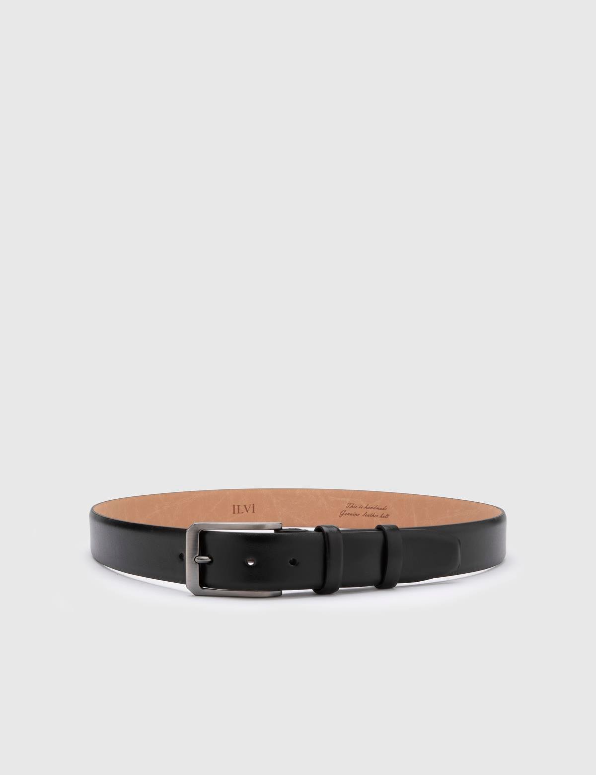 Meije Black Aniline Leather Men's Belt