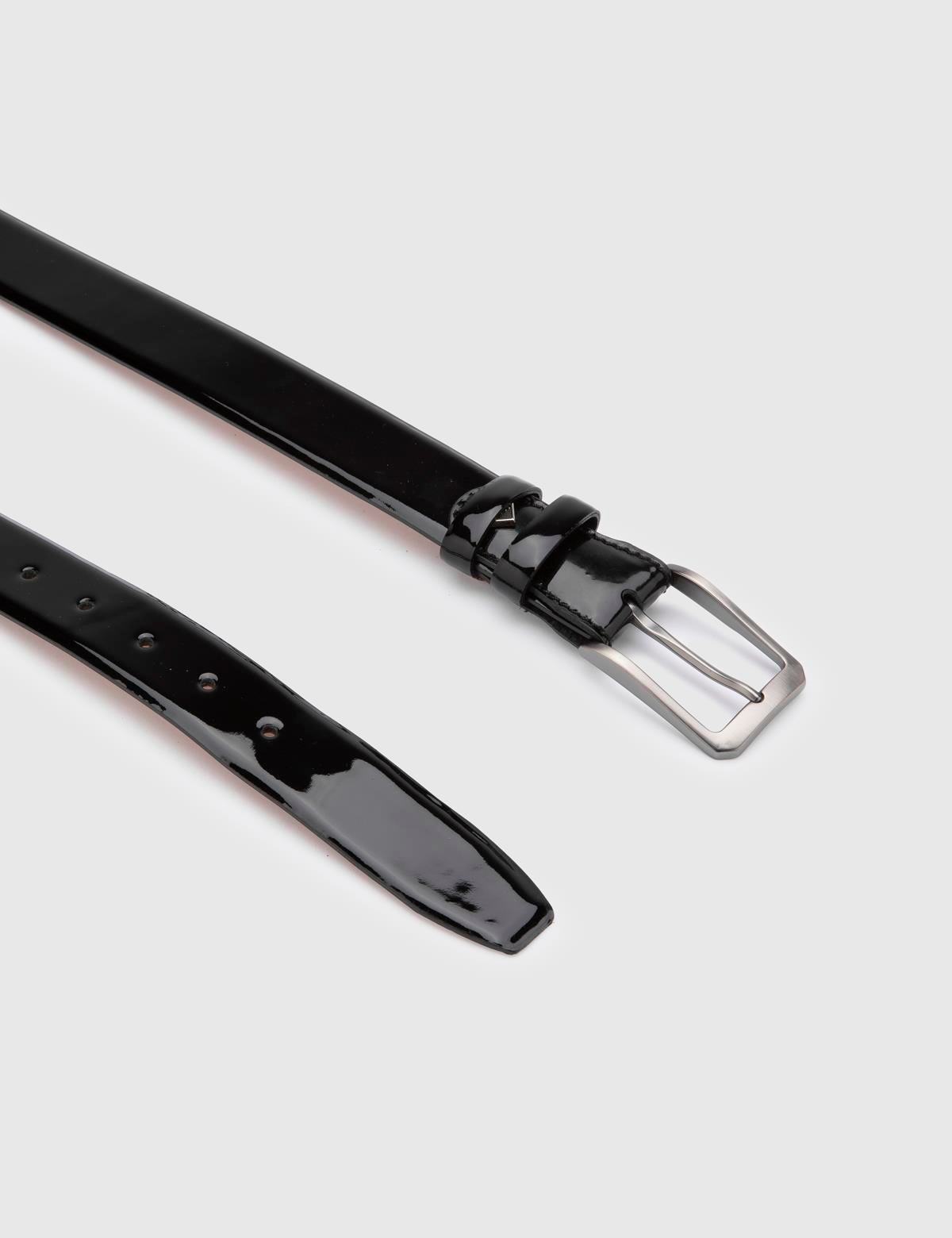 Meije Black Patent Leather Men's Belt