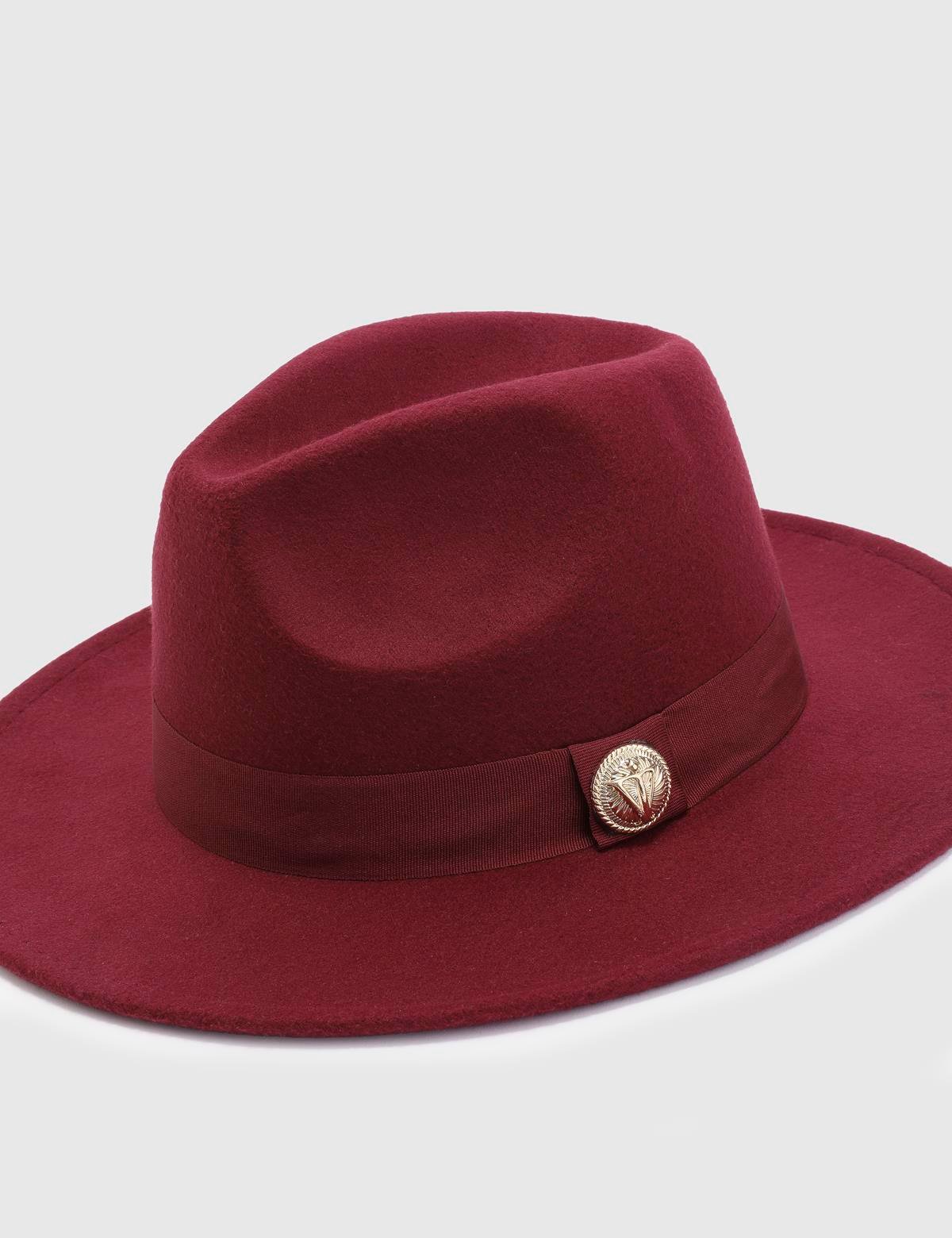 Minako Burgundy Cashmere Women's Hat