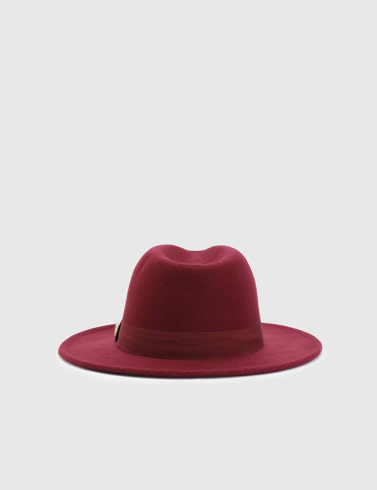 Minako Burgundy Cashmere Women's Hat