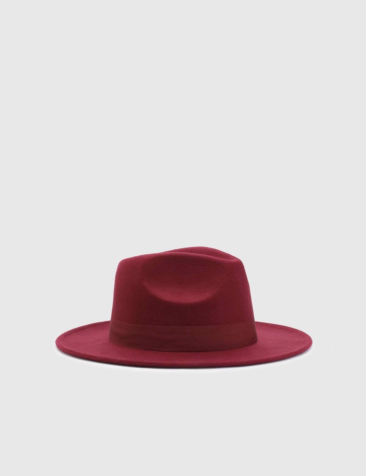 Minako Burgundy Cashmere Women's Hat