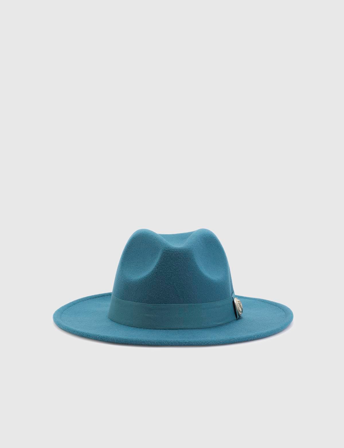 Minako Turquoise Cashmere Women's Hat