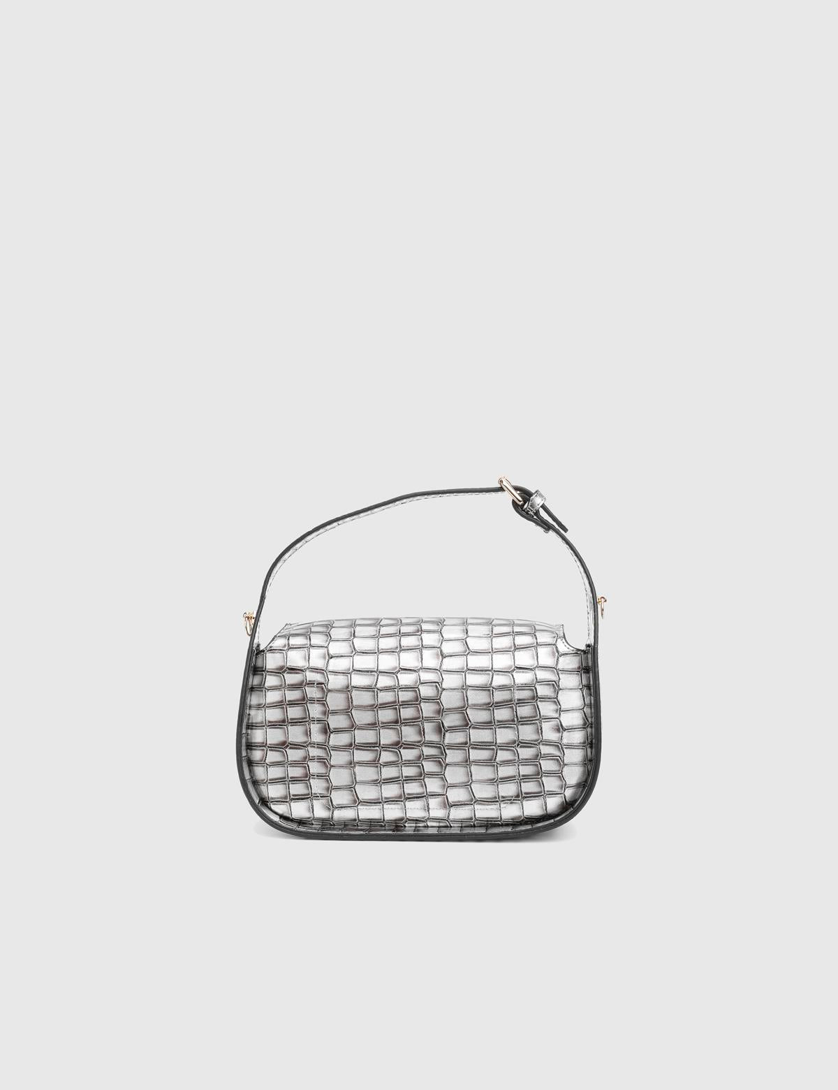 Morina Silver Crocodile Women's Handbag
