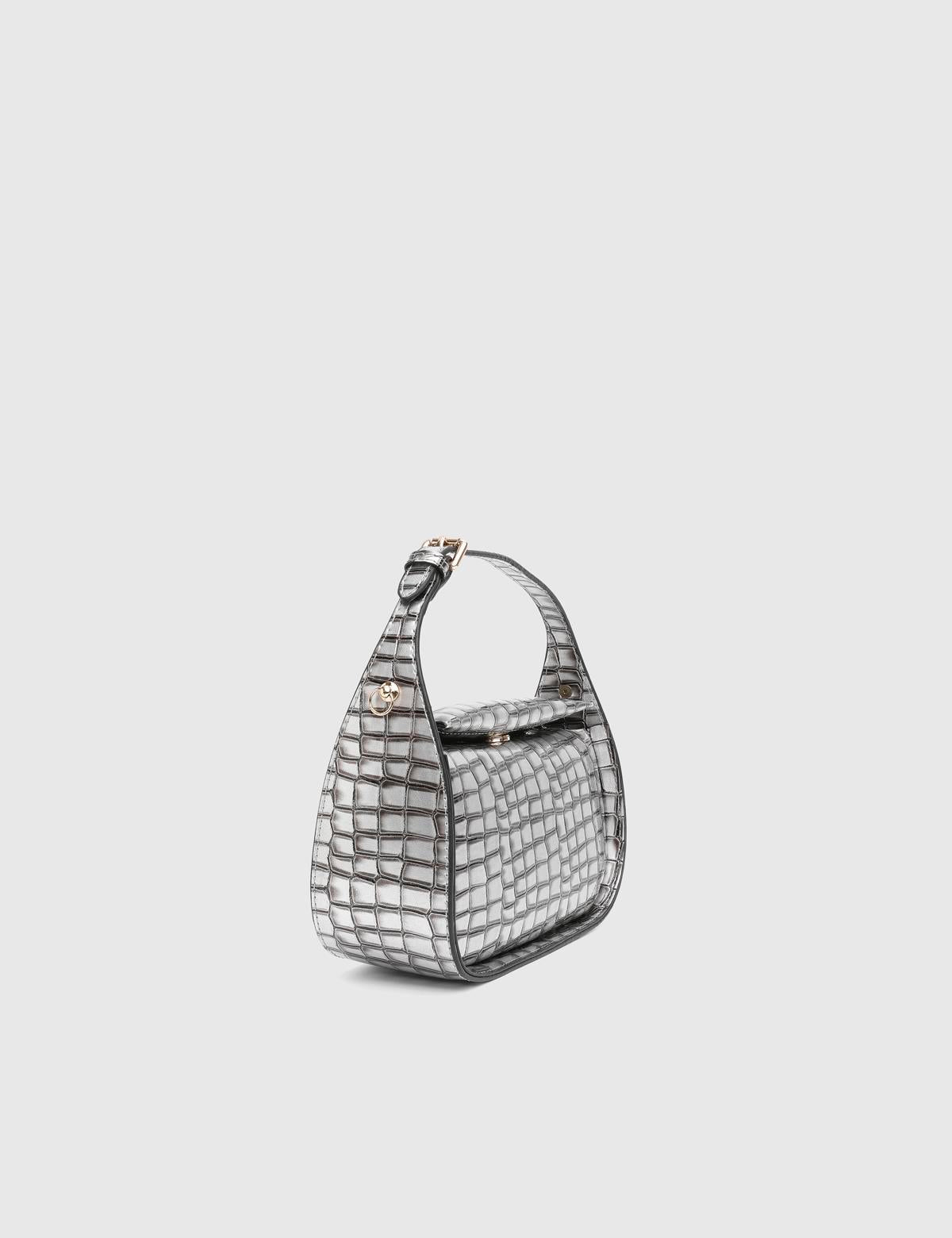 Morina Silver Crocodile Women's Handbag