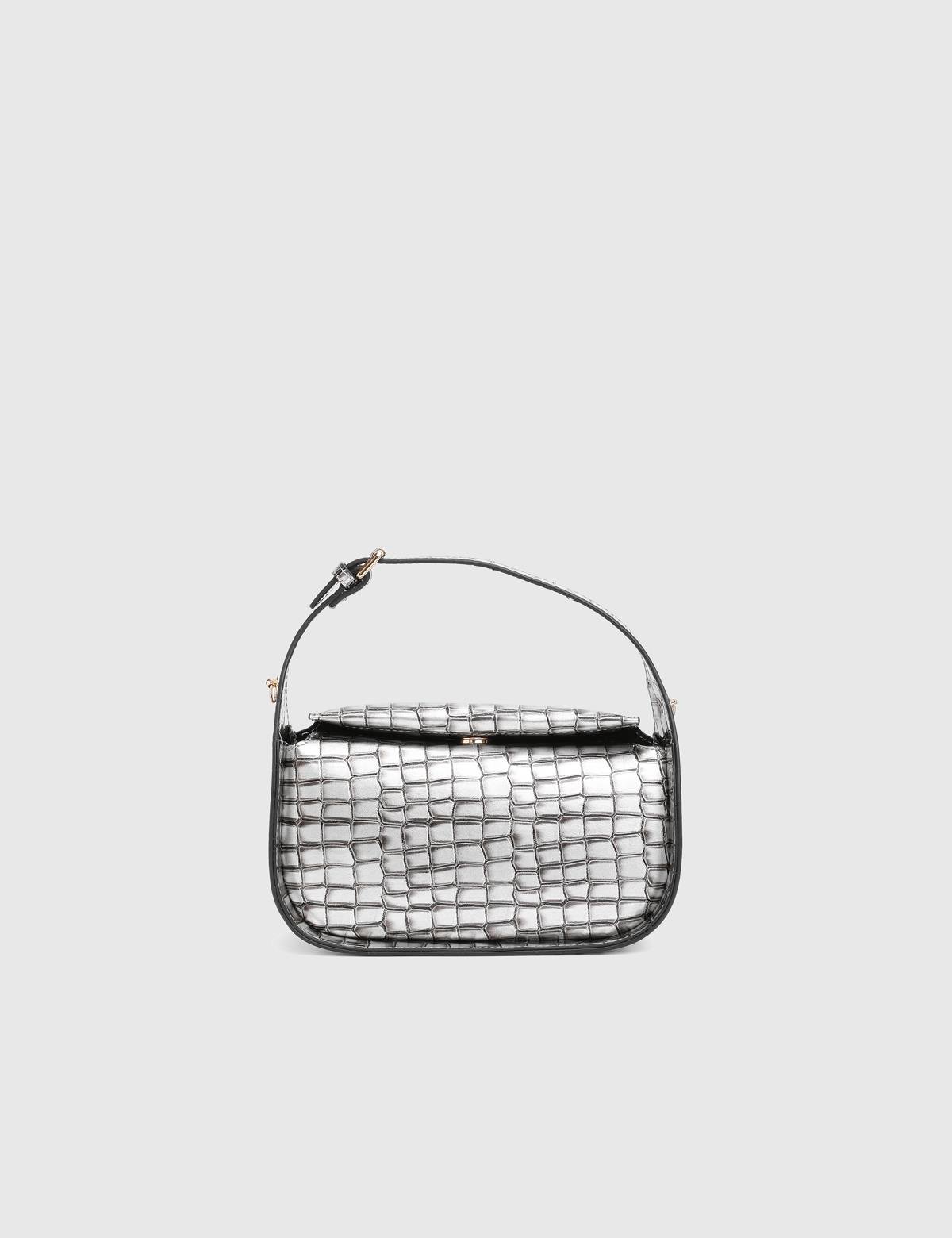 Morina Silver Crocodile Women's Handbag