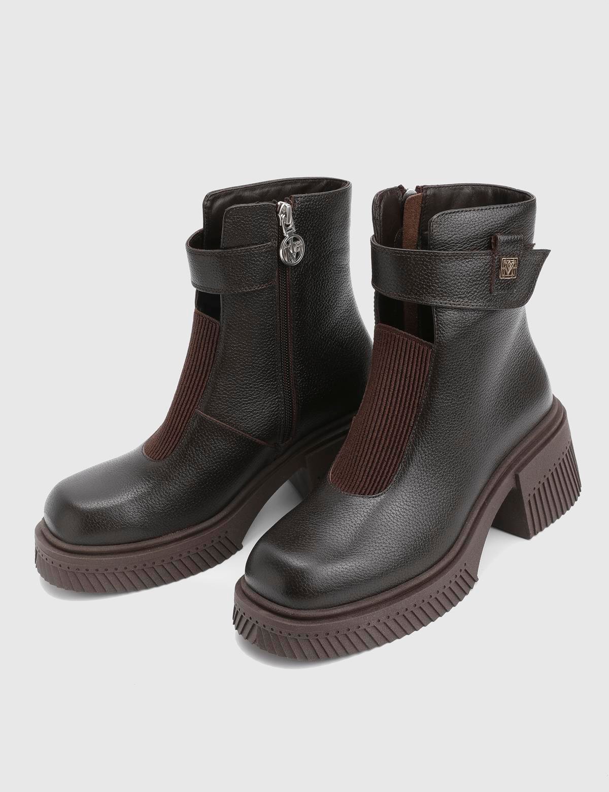 Mussy Brown Leather Women's Boot