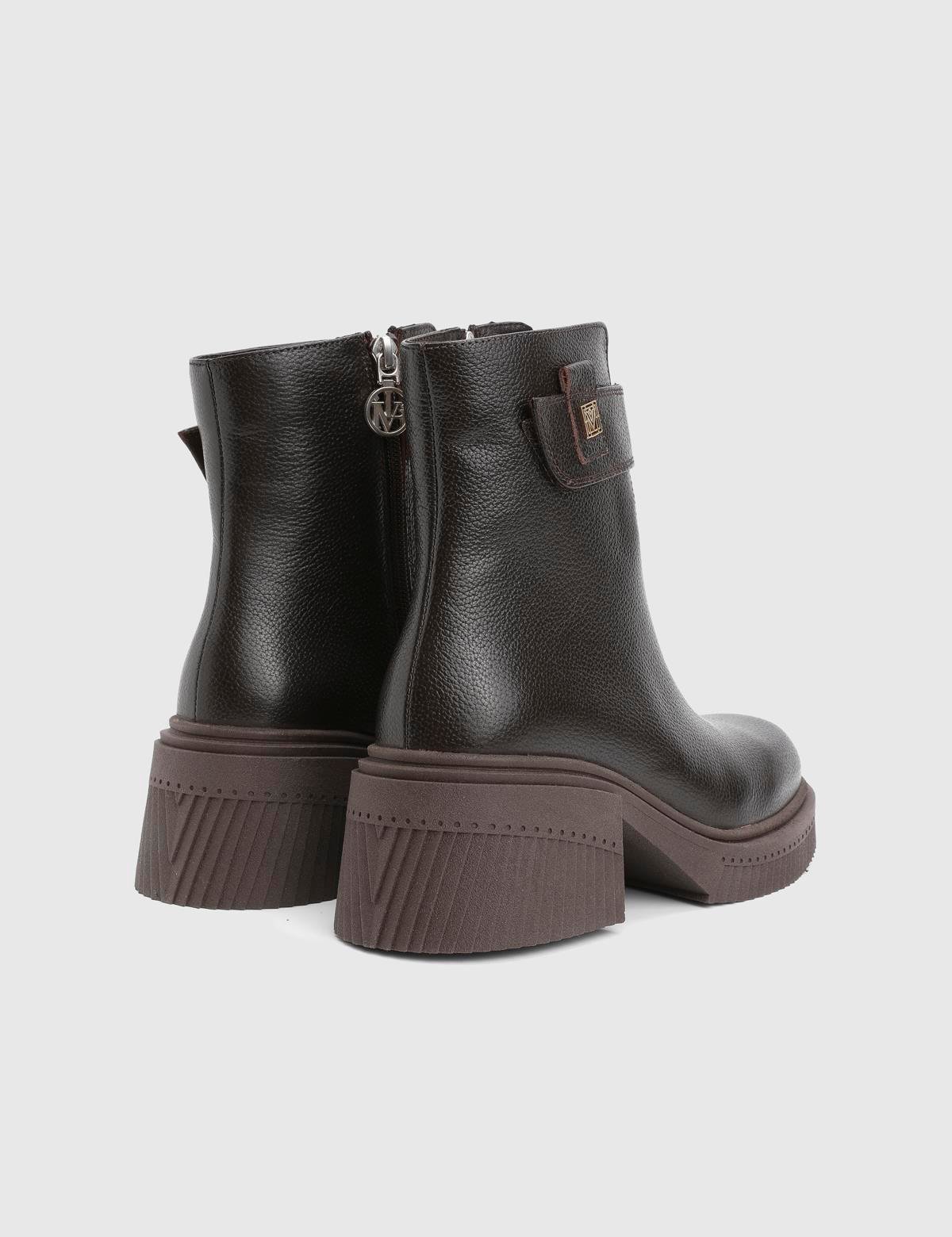 Mussy Brown Leather Women's Boot