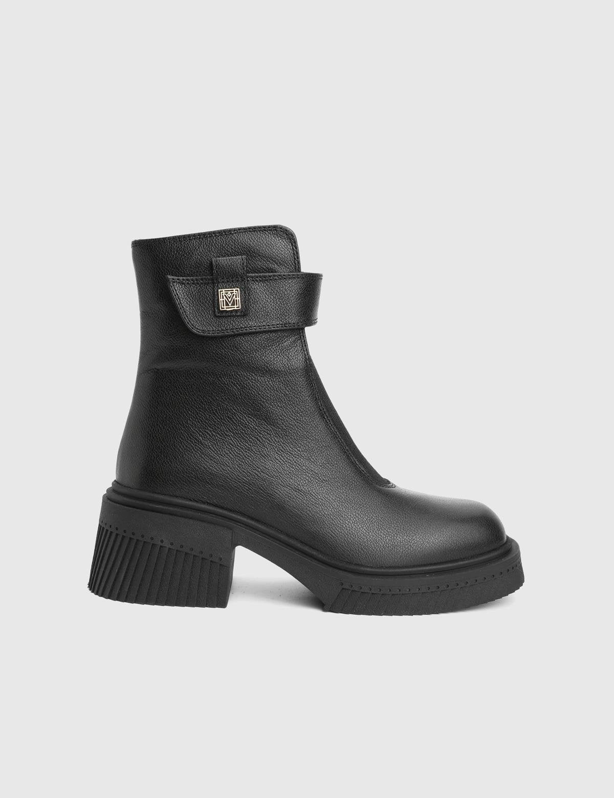 Mussy Black Leather Women's Boot