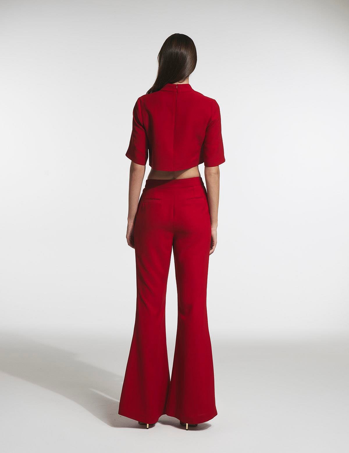 Nallely Red Women's Trousers