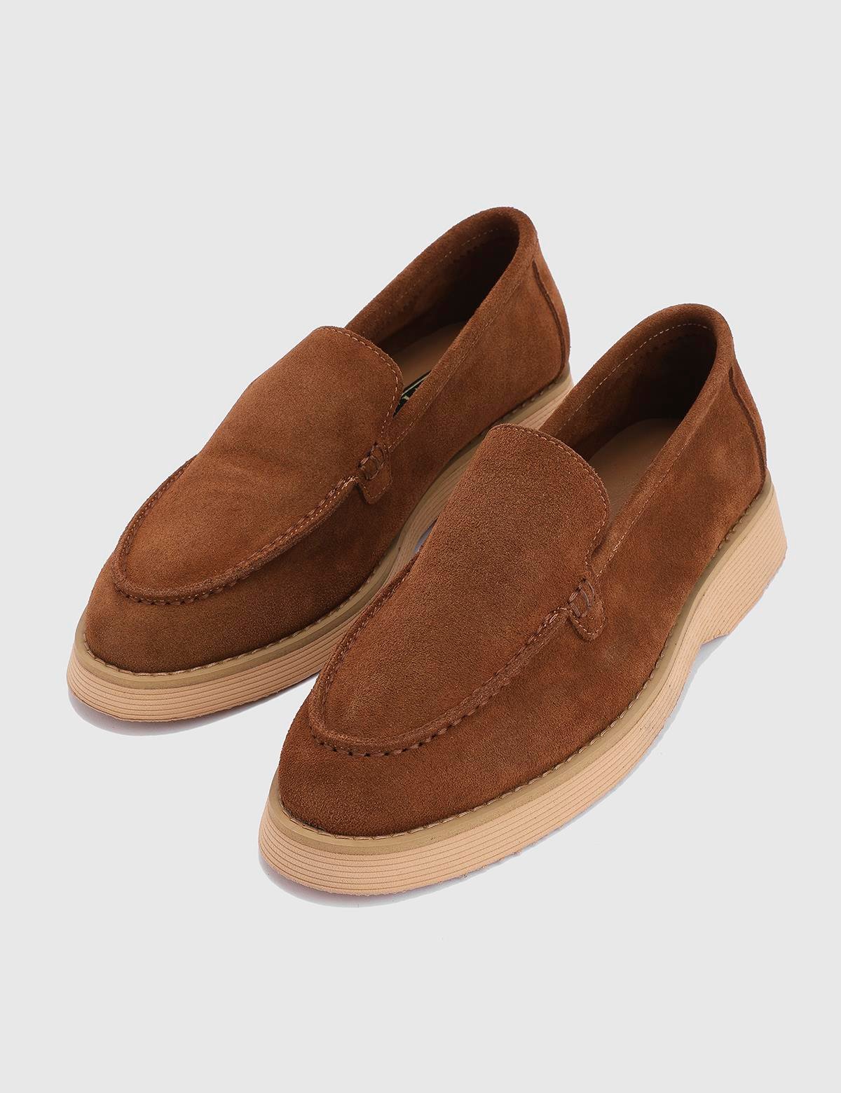 Nathalie Saddle Brown Suede Leather Women's Loafer