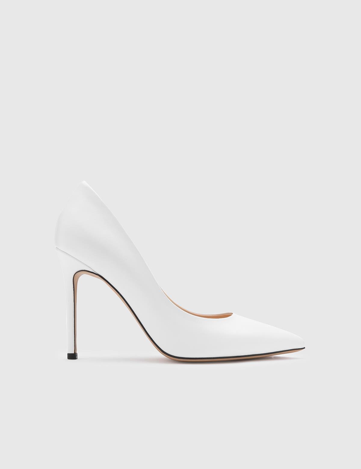 Nelli White Leather Women's Stiletto