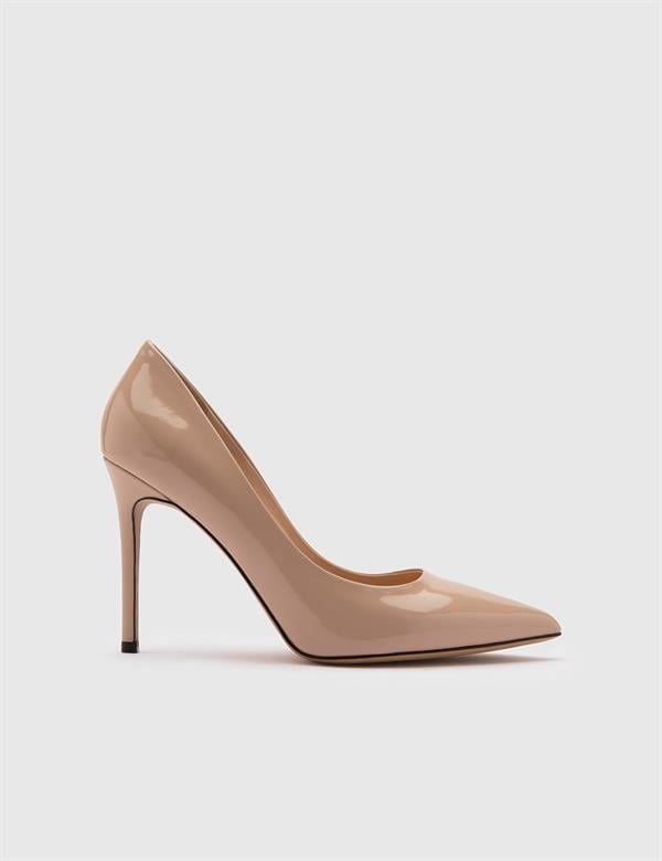 Nelli Beige Patent Leather Women's Stiletto