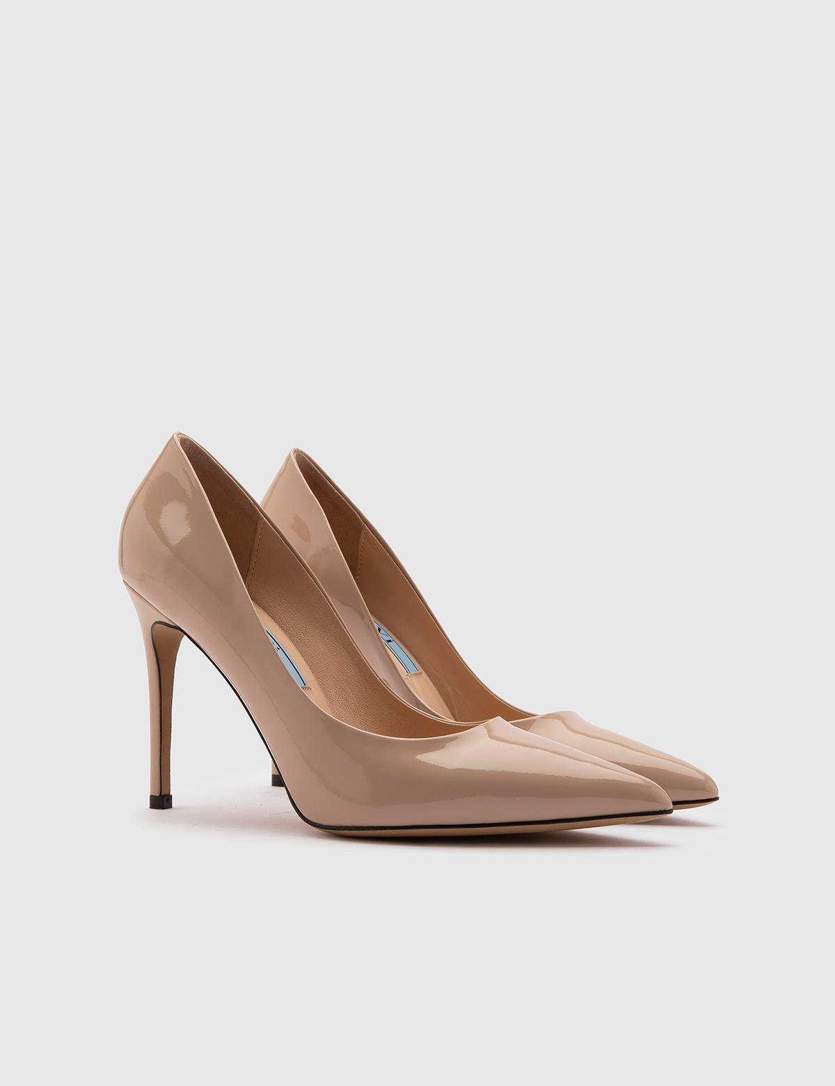 Nelli Beige Patent Leather Women's Stiletto