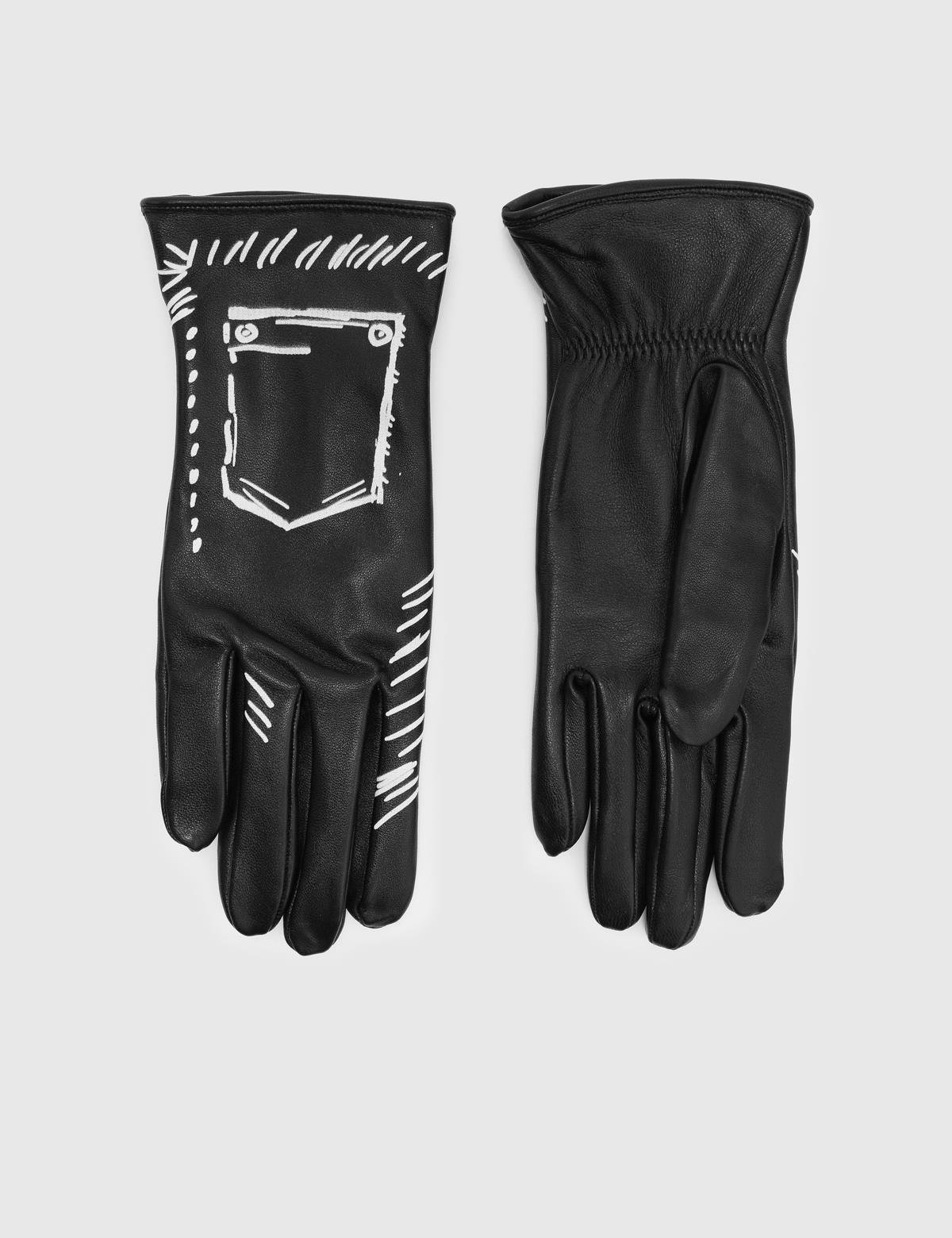 Nina Black Women's Leather Gloves