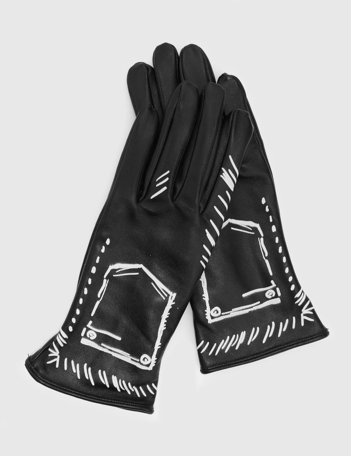 Nina Black Women's Leather Gloves