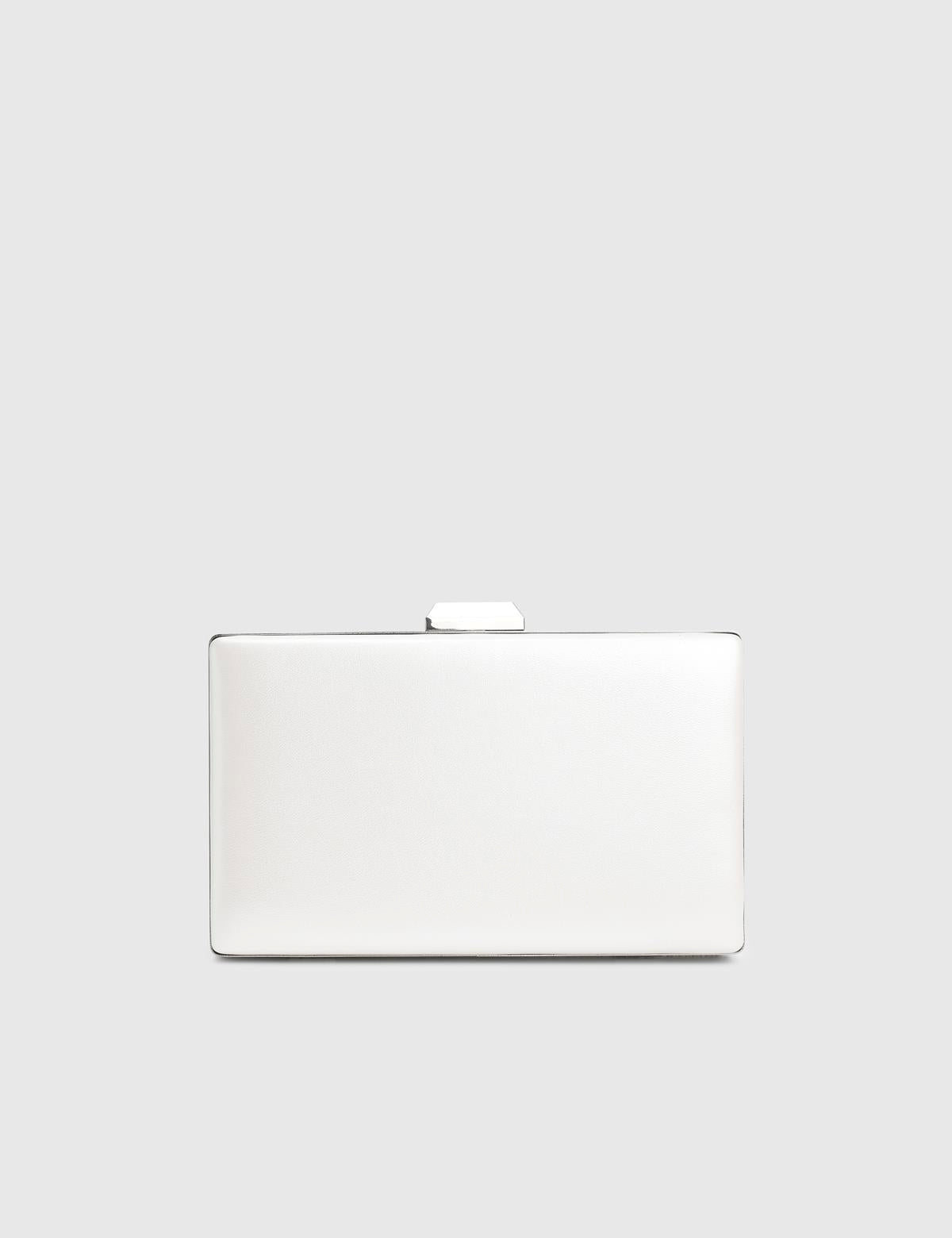 Nitsa White Women's Clutch with Stones
