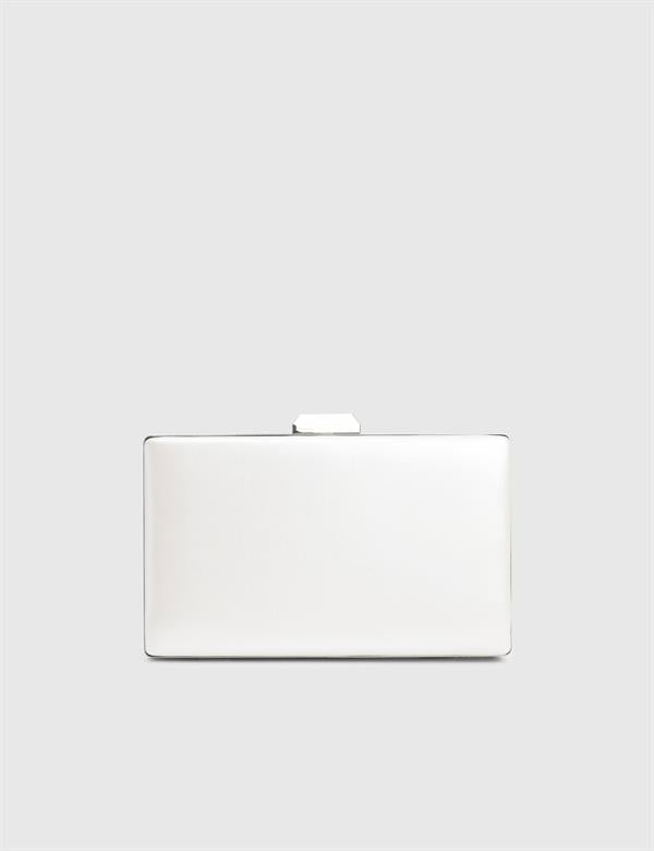 Nitsa White Women's Clutch with Stones