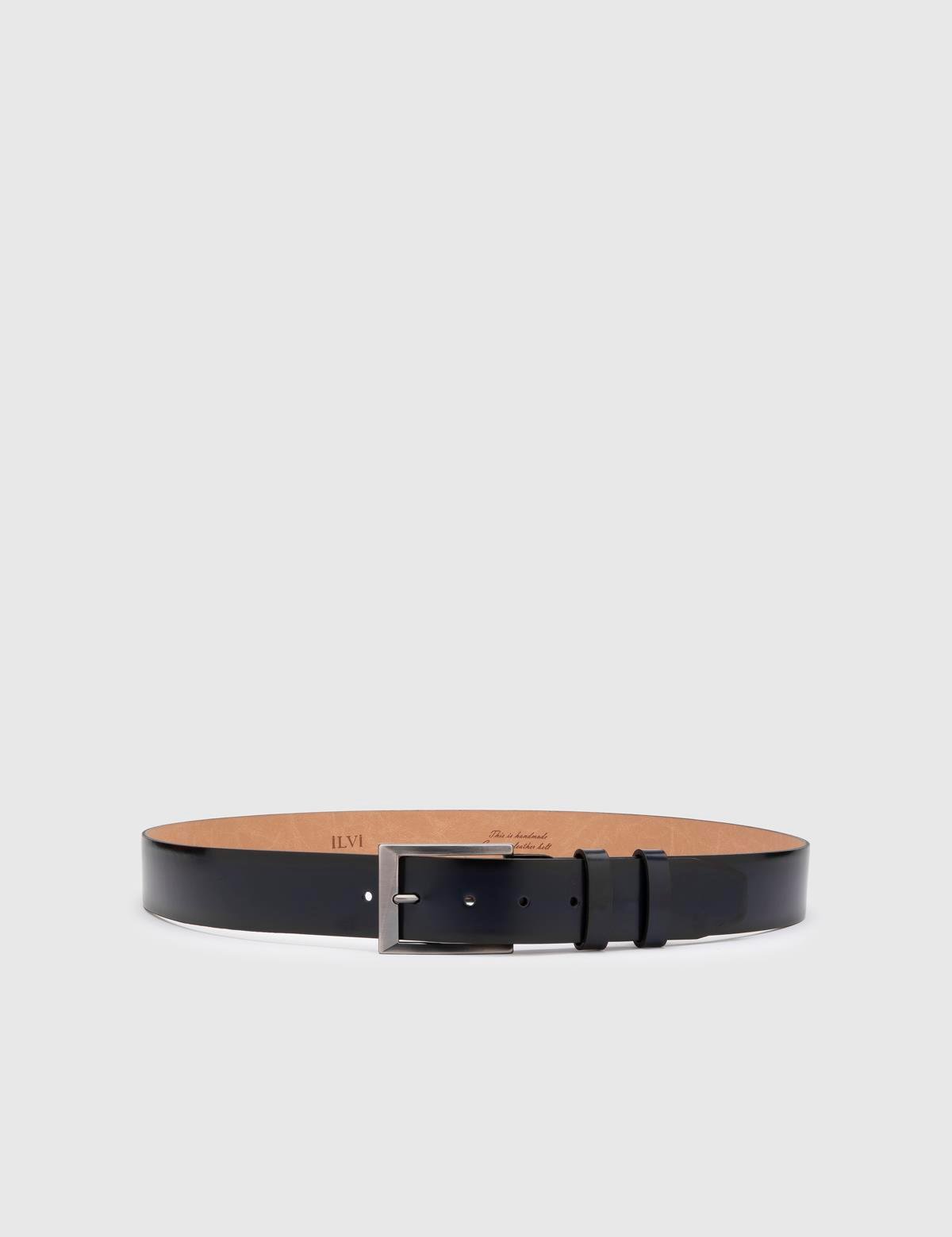 Novak Navy Blue Florentic Leather Men's Belt