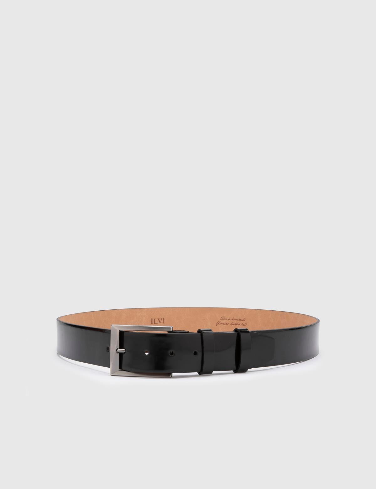Novak Black Florentic Leather Men's Belt