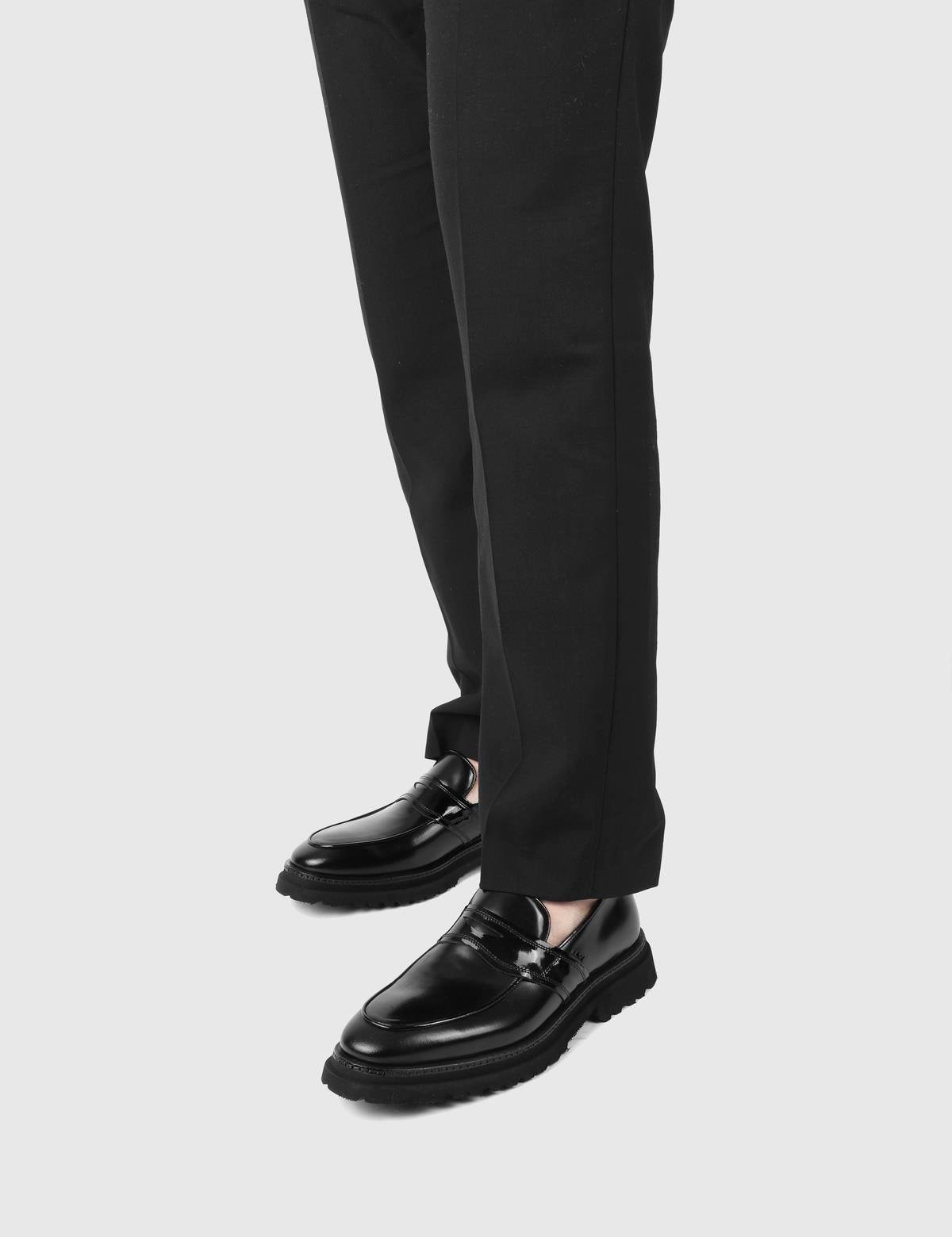 Olsie Black Florentic Leather Men's Loafer