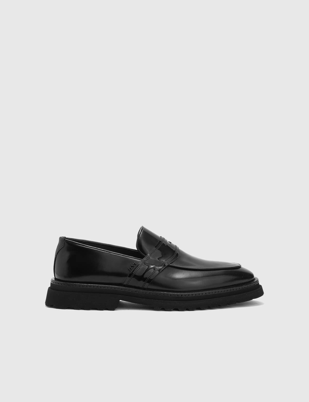 Olsie Black Florentic Leather Men's Loafer